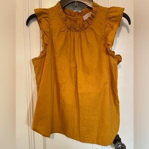 Mustard yellow LOFT Blouse